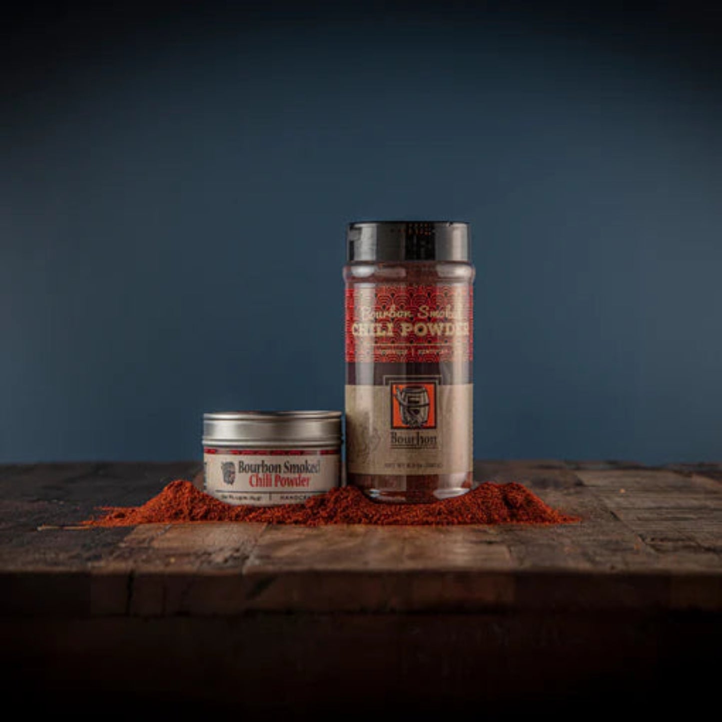 Bourbon Smoked Chili Powder is made from chili peppers that are domestically harvested and handpicked from a family-owned farm in New Mexico. A bourbon smoked blend of mild chilies and spices adds a robust flavor to any dish. Its distinct smoky flavor will add a unique fiery bite to your recipes!