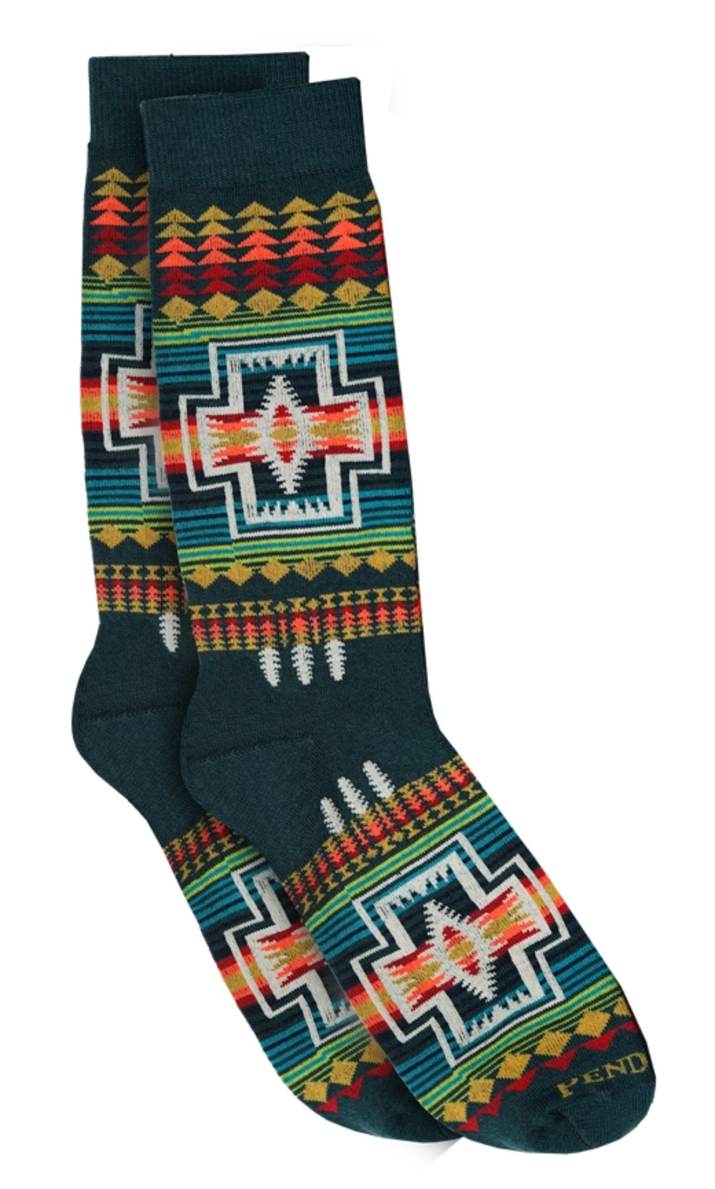 Expertly crafted with exclusive Pendleton designs, our CENTURY HARDING CREW offers unparalleled comfort and unmatched durability. Made from premium Merino Wool, these lightweight crew socks are perfect for year-round use. Here are some key features: