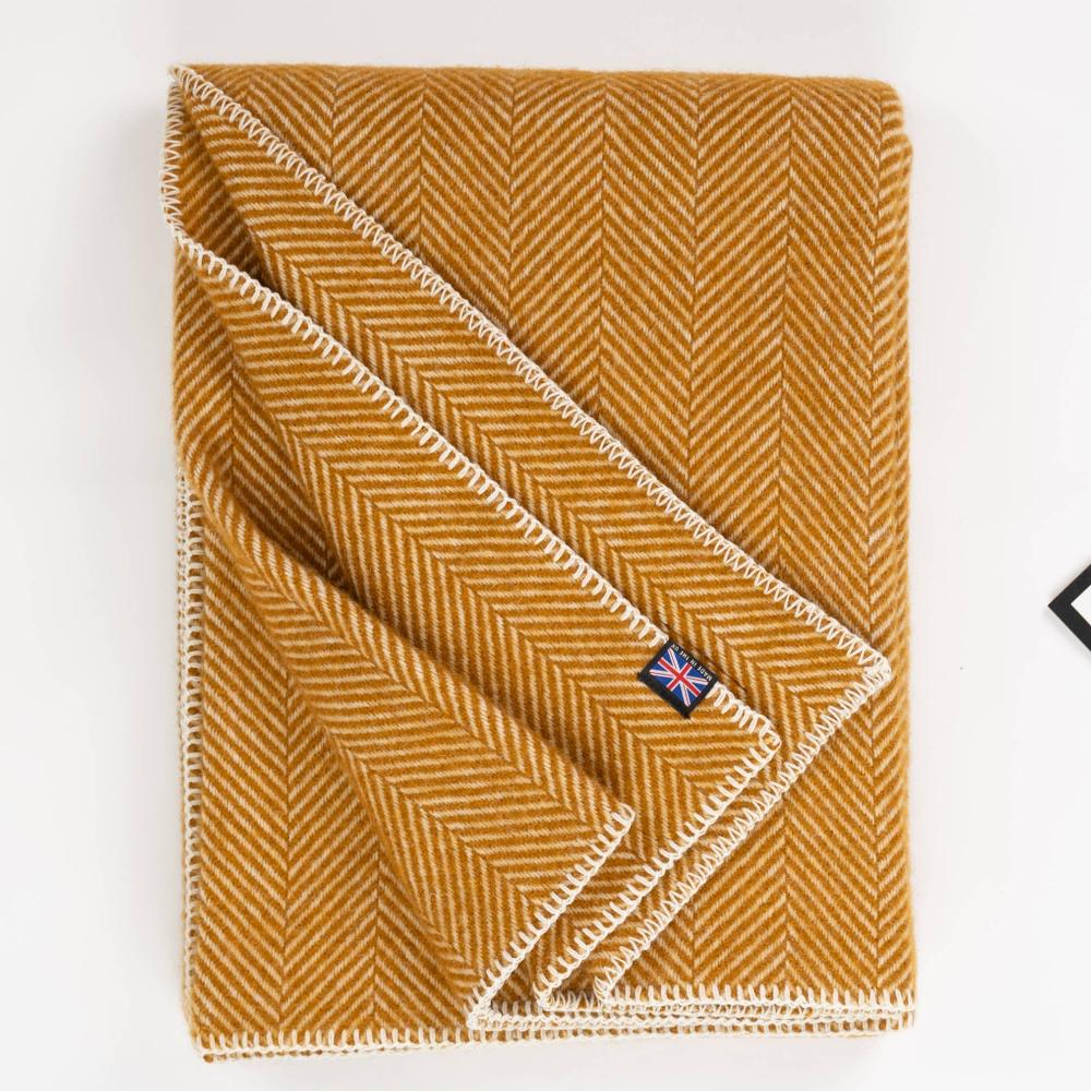 Highland Tweeds BIG Throw ~ Whiskey Herringbone 