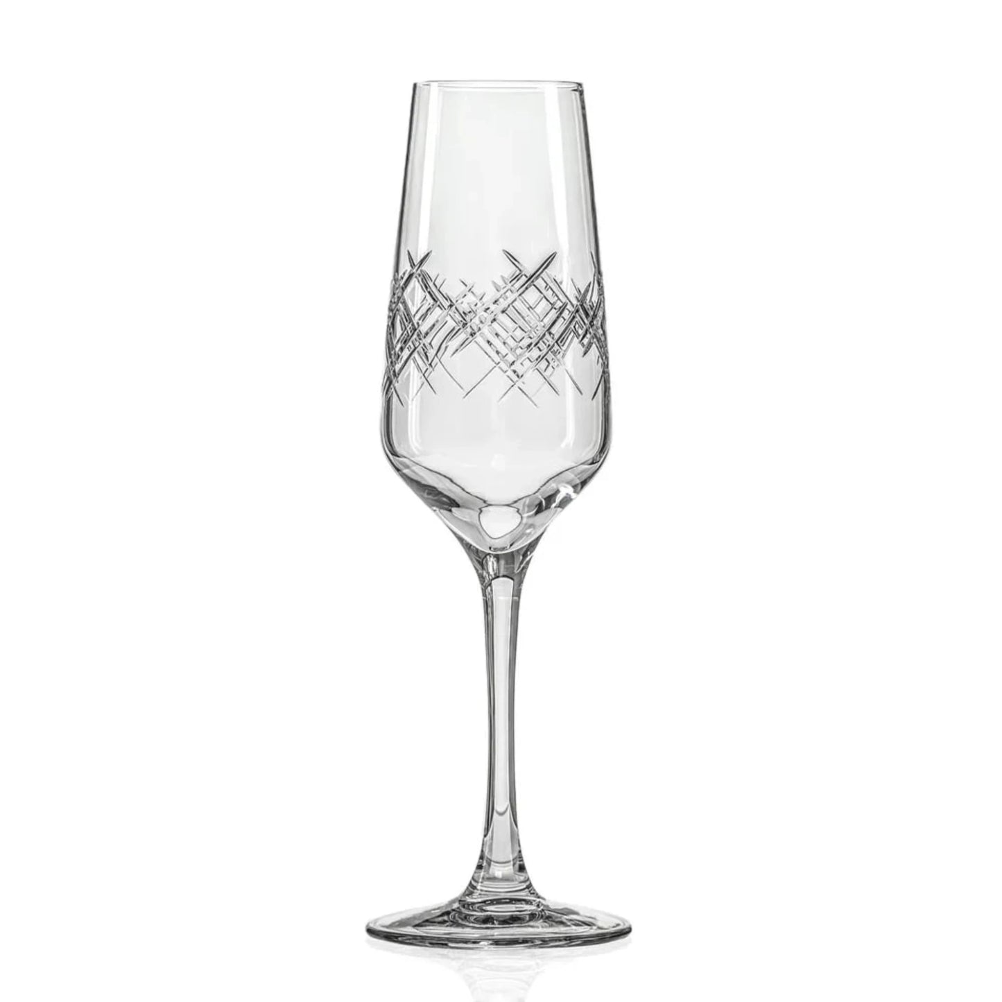 Experience the elegance of the Argyle 5.75oz Champagne Flute by Rolf Glass. Adorn by the classic diamond pattern, this flute is perfect for celebrating special occasions in style. Its timeless design and high-quality craftsmanship make it a must-have for any wine enthusiast. Whether you're toasting to a milestone or enjoying a quiet evening at home, this flute will elevate your drinking experience.