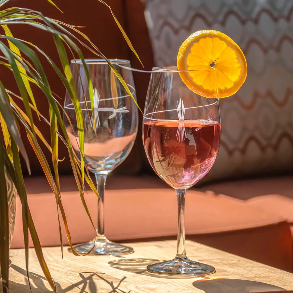 Fly Fishing Wine Glass