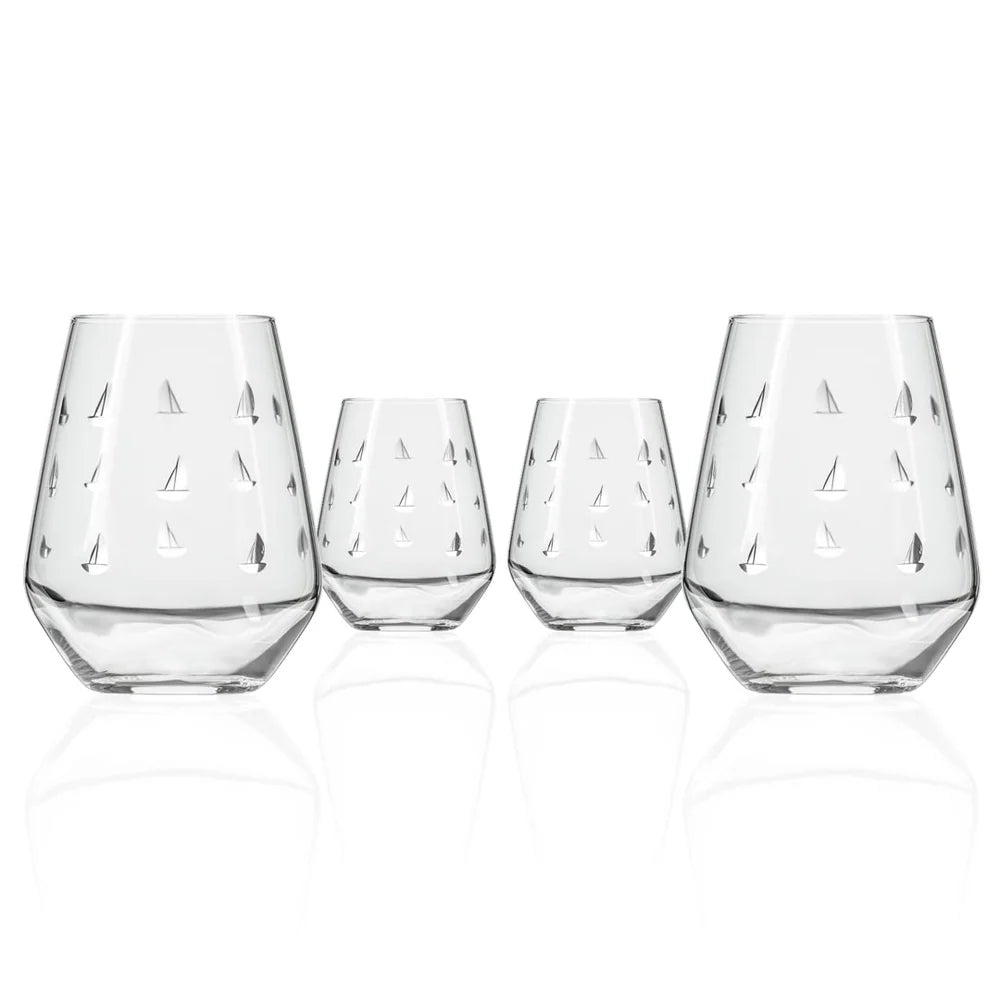Sailing Stemless Wine Tumbler

Sailing has been a very instrumental part in the development of civilization. Sailboats have been the vehicles that carry us into exploration and discovery. The Sailing collection is a continuation of the exploration of sailing created by our talented designers.&nbsp;

The Sailing 18oz Stemless Wine works well with red or white wine or even just as an everyday glass.

• Dishwasher safe
• US made glassware
• Designed, engraved and polished in Pennsylvania
• 18oz
• H: 4 3/4"&nbs