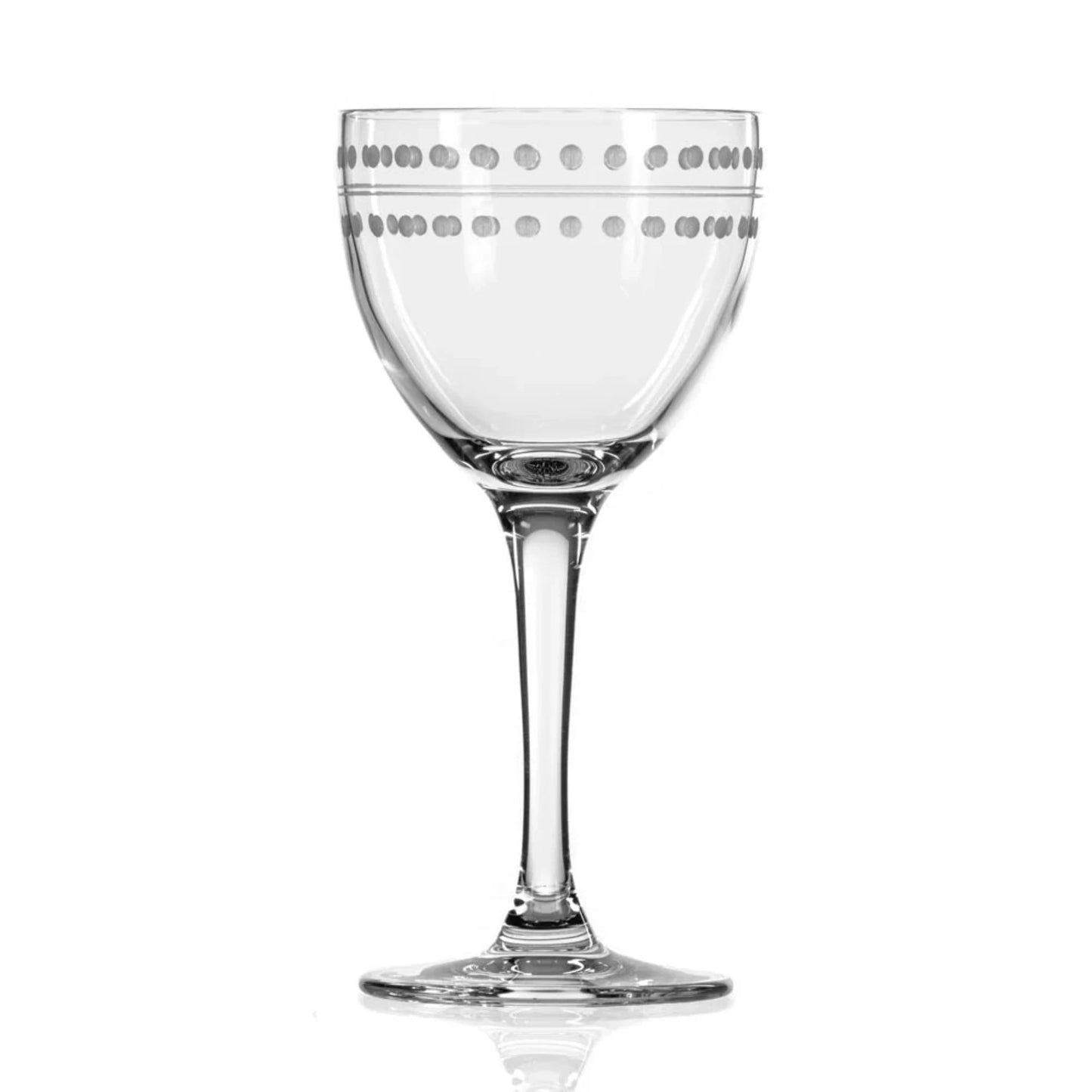 Looking for the perfect glasses to serve up your favorite classic cocktails? Look no further than the Rolf Glass Mid-Century Modern Nic & Nora Cocktail Set! This set includes four 5oz glasses, expertly crafted with the finest materials and featuring unique geometric designs inspired by the iconic mid-century modern era.

These glasses are the perfect size for serving up classic cocktails like a Martini, Manhattan, or Negroni. Their stylish design and stunning patterns make them a standout addition to any ba