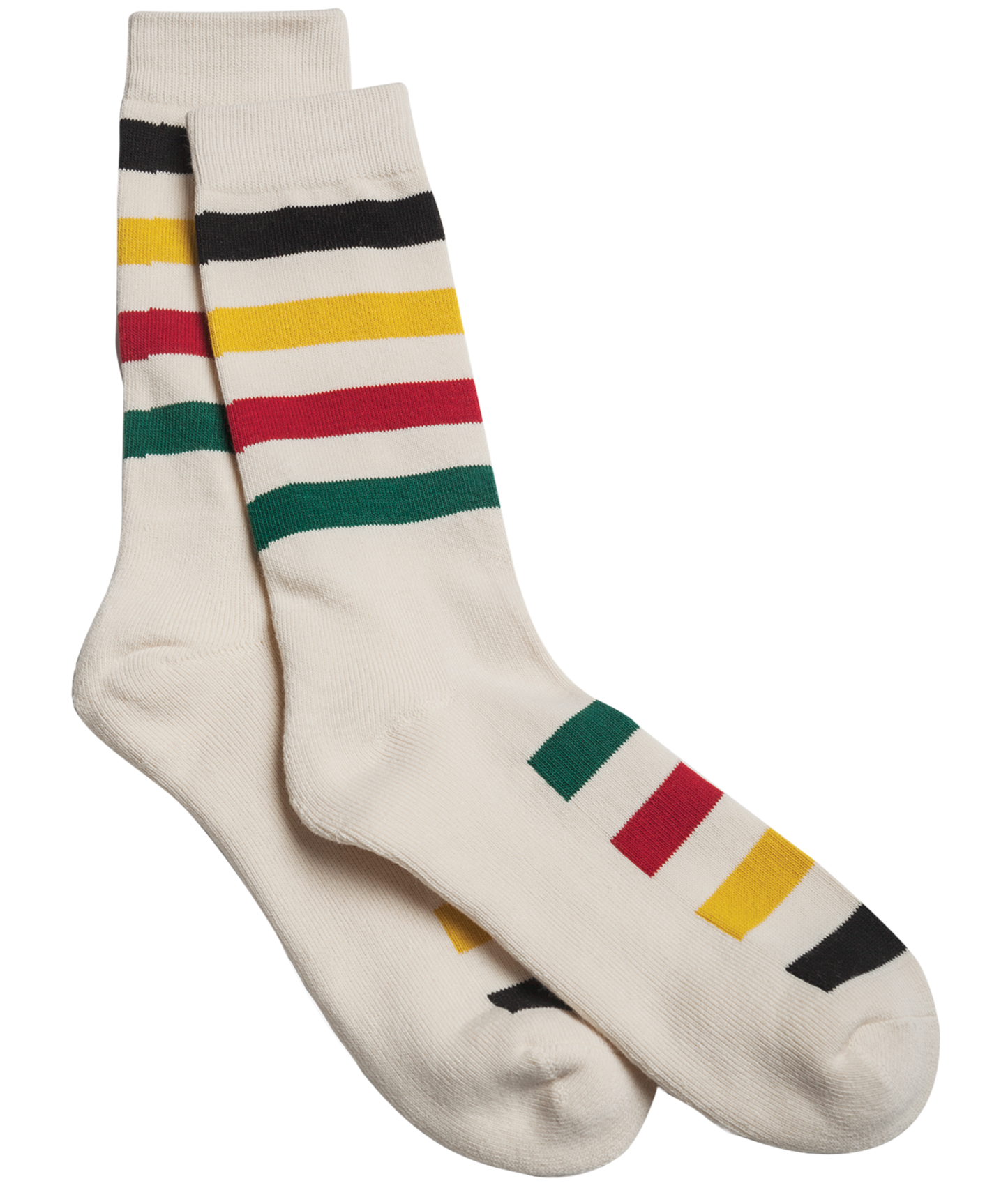 Introducing the NATIONAL PARK COTTON MIDWEIGHT CREW, featuring the beloved National Park Stripe design in a cozy sock. With a cushioned foot-bed, you can enjoy wearing this sock all year round. Imported for your convenience.