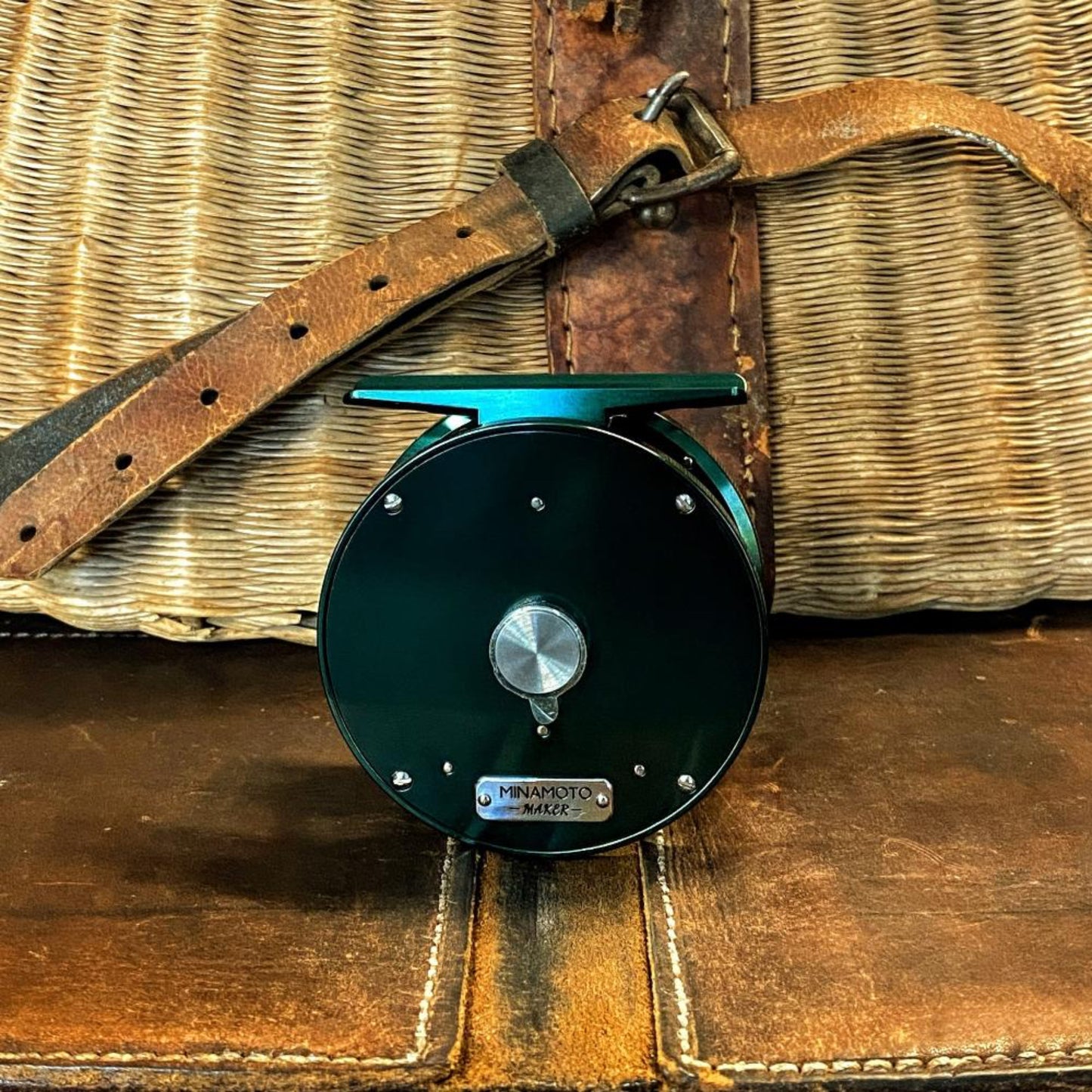 Side profile of Nikko Leaf Small Trout classic fly reel showing 2 3/4 inch frame