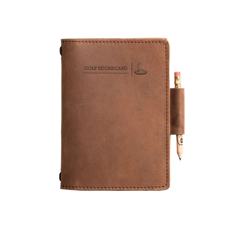 Leather Golf Scorecard Holder - Fish On! Custom Rods - Fish On! Dress Code