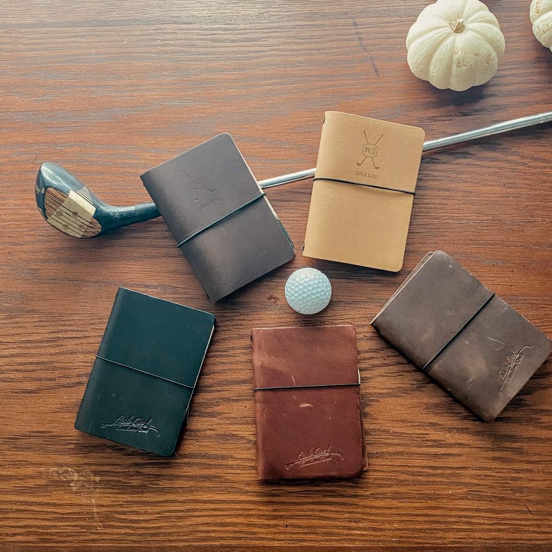 Leather Golf Log -Refillable - Fish On! Custom Rods