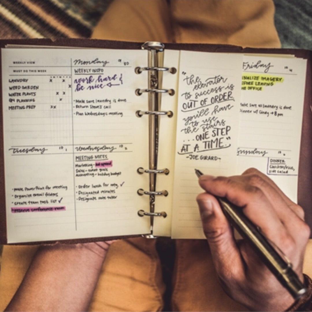 Leather Weekly Task Planner-Small - Fish On! Custom Rods